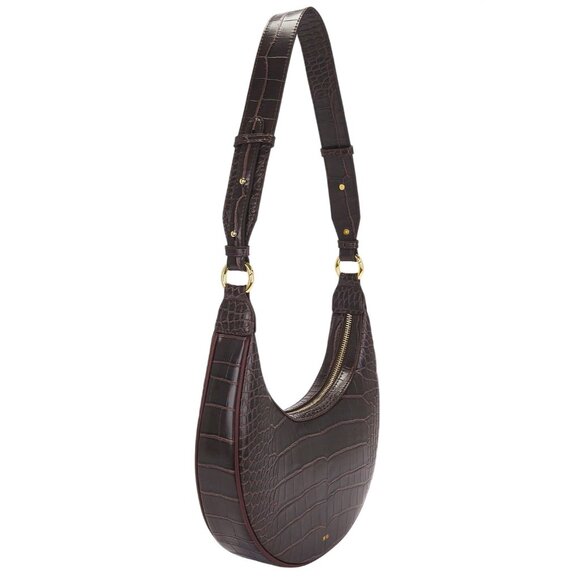 JW PEI Carly Saddle Bag in Brown Croc New Womens Shoulder Purse - Picture 2 of 14